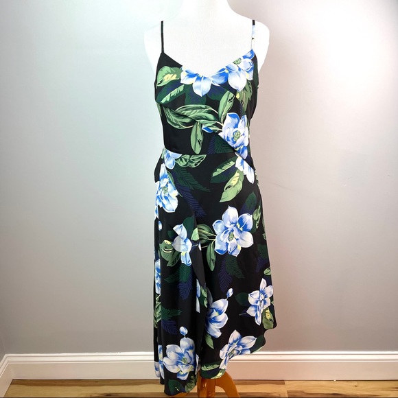 Banana Republic Asymmetrical Floral Print Dress - Picture 2 of 7